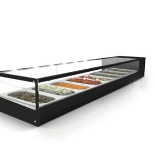 BARRA DE ALIMENTOS FRIOS – INSERÇÃO SALVADORE 8 – PRETA (QUADRADA)