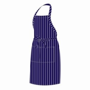 AVENTAL DE CHEF COM PEITO COMPLETO PARA AÇOUGUEIRO (LISTRA AZUL)