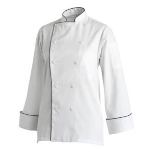 Jaqueta básica feminina para uniforme de chef – tamanho médio