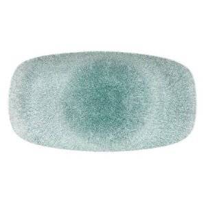 Prato retangular de chef em verde jade Raku, 30 x 15,3 cm (12)