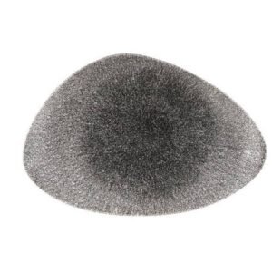 Prato triangular de chef em quartzo preto Raku – 30 x 20 cm (6)