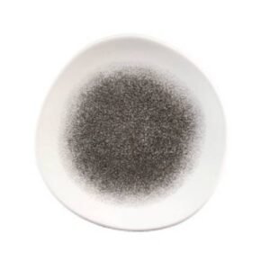 RAKU QUARTZ PRETO – PRATO REDONDO ORGÂNICO – 21CM (12)