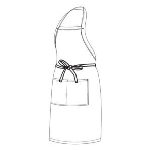 UNIFORME DE CHEF – AVENTAL BRANCO COM BABADOR COMPLETO