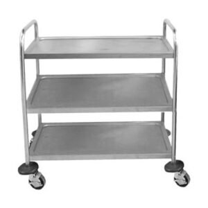 Carrinho de chá em aço inoxidável Global – 3 prateleiras – 910 x 850 x 540 mm