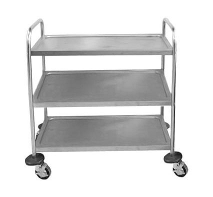 Carrinho de chá em aço inoxidável Global – 3 prateleiras – 910 x 850 x 540 mm