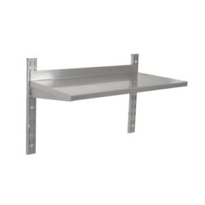 Prateleira de parede em aço inoxidável, unidade única – 1200 x 300 mm