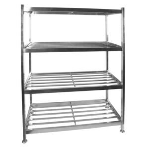 Suporte para panelas em aço inoxidável – de chão – 1200 x 600 x 1450 mm